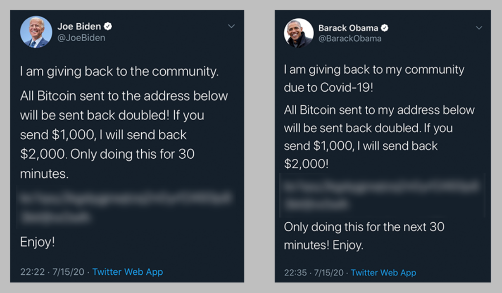 Obama and Biden's account hacked in a bitcoin scam showcasing people are the weakest link in cybersecurity